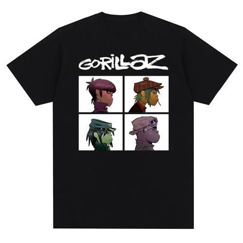 Gorillaz Graphic T-Shirt – 90s Punk Rock Band Tee Unisex