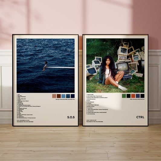 SZA CTRL Album Cover Wall Art Poster Print with Frame
