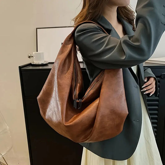 Large Capacity Minimalist Dumpling Shoulder Bag