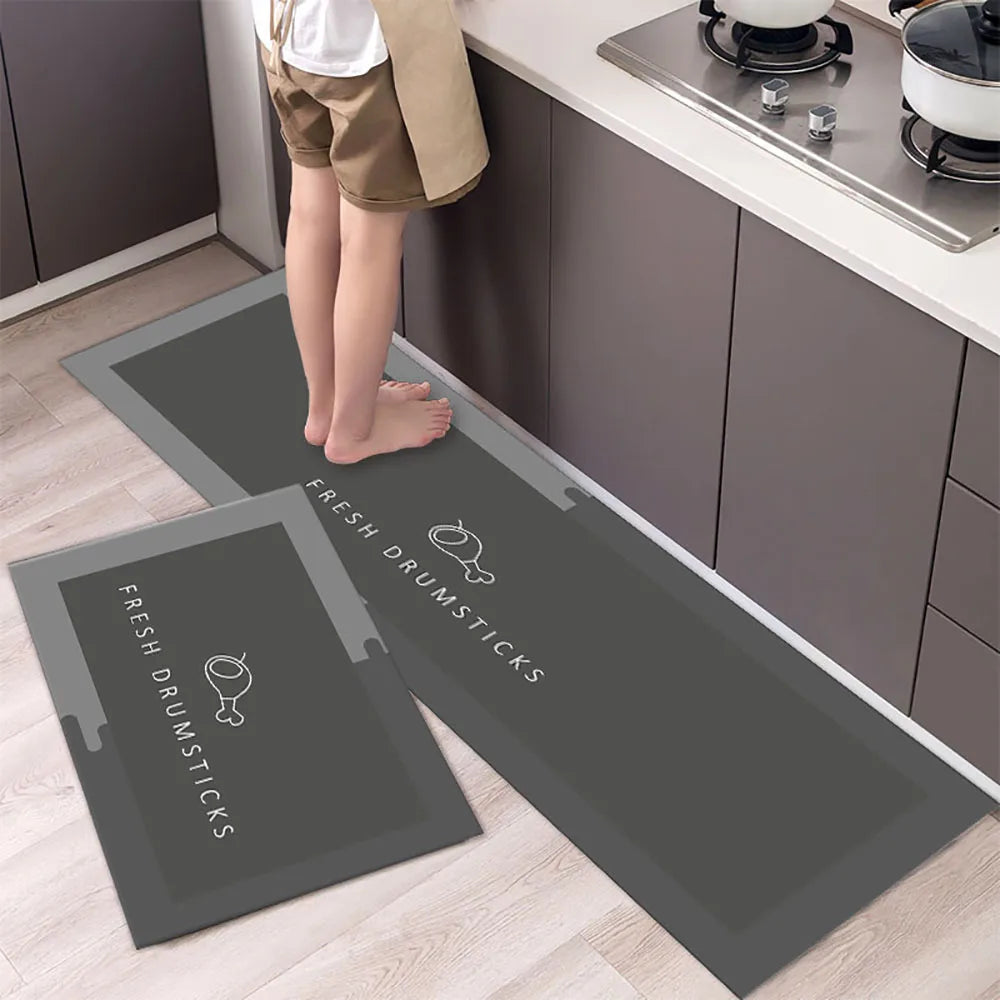 Non-Slip Kitchen Floor Mat – Crystal Velvet 2-Piece Runner Set