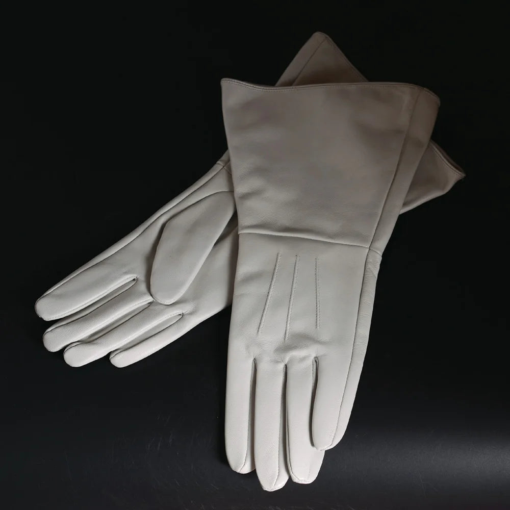 Women's Leather Gauntlet Gloves – Long Cuff Medieval & Renaissance Style
