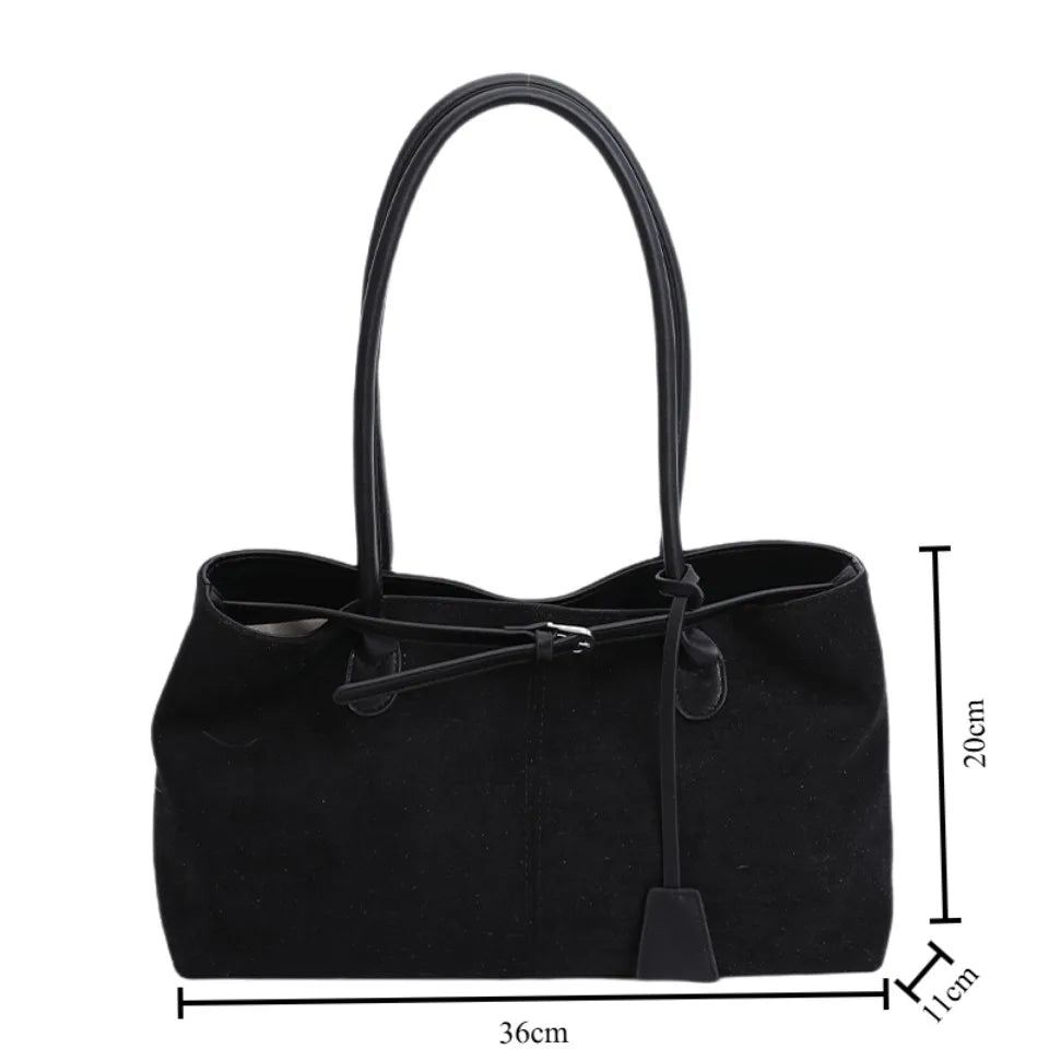 New Winter Solid Color Pu Leather Handbag Designer Shoulder Bags