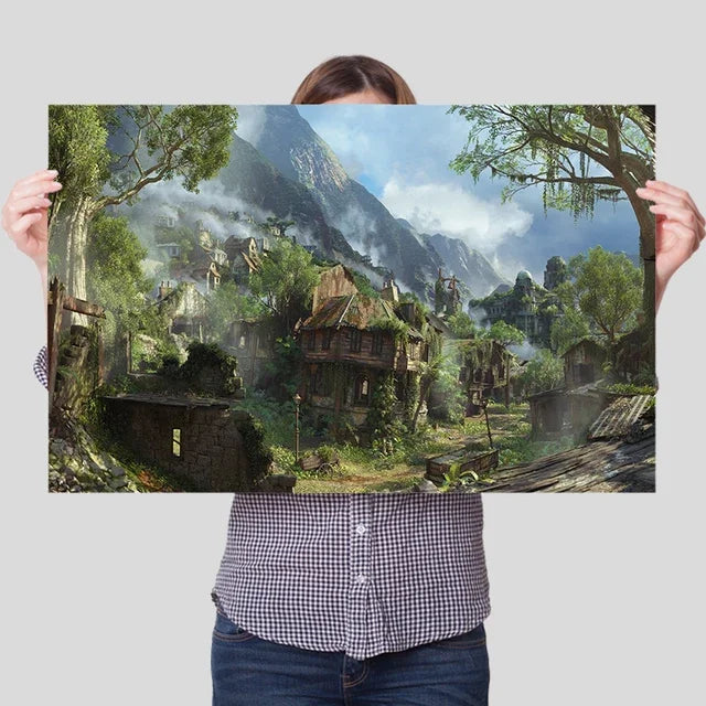 Uncharted Video Game Canvas Poster – Wall Art Print for Home Decor