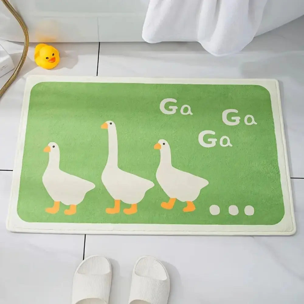 Cartoon Duck Non-Slip Bath Mat – Absorbent Bathroom Rug