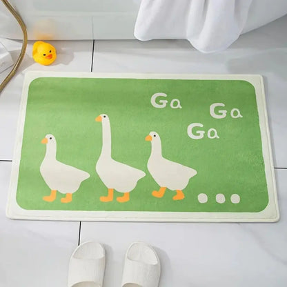Cartoon Duck Non-Slip Bath Mat – Absorbent Bathroom Rug