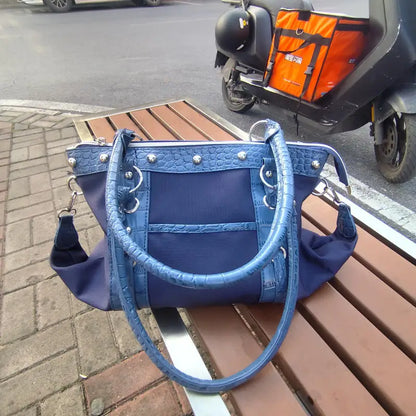 Brand Retro Y2k Shoulder Bag High-end Niche Riveted Motorcycle Bag