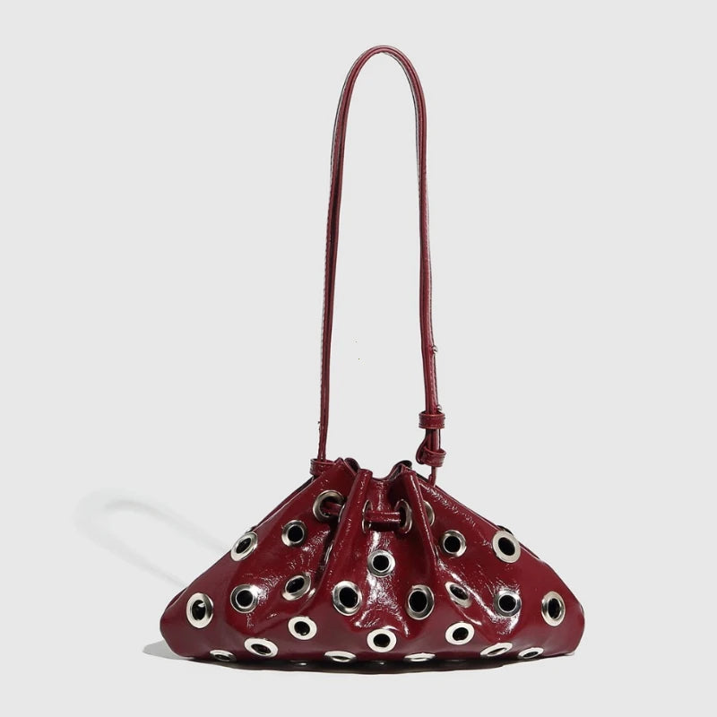 Women Metal Stud Y2k Shoulder Bag