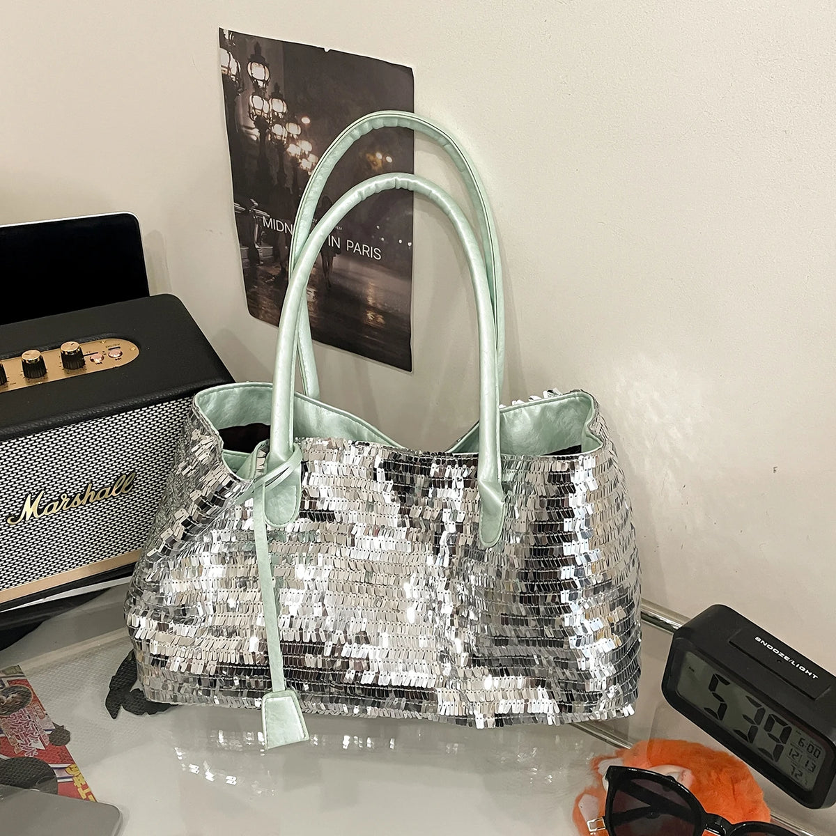 Sequin Shoulder Bag – Women's Bling Evening Party Handbag