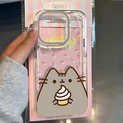 Pusheen Cat Donut Clear Case – Xiaomi 15 / 14 / 13 / 12 / 11 / Poco F7 / X7 / X6