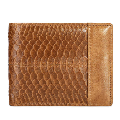 Crocodile Pattern Leather Organizer Wallet for Men