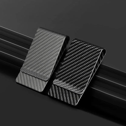 Carbon Fiber RFID Wallet – Money Clip Card Holder for Men & Women