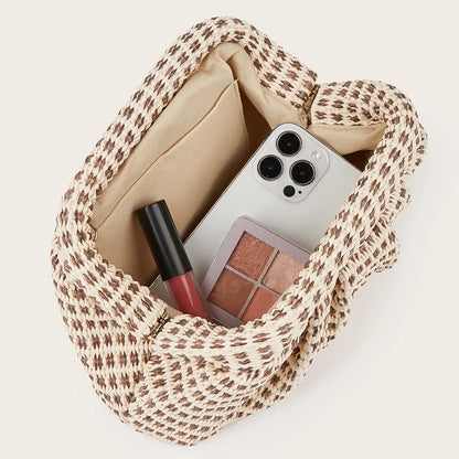 French Woven Cloud Flower Commuter Shoulder Bag