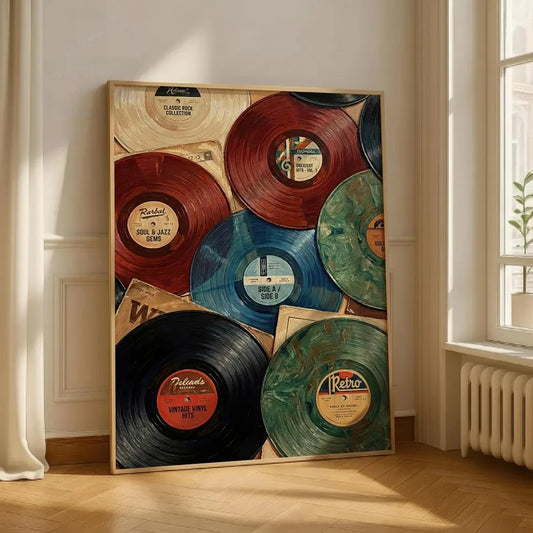 Vinyl Record Wall Art – Retro Music Poster Print
