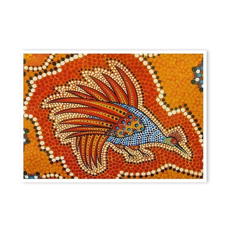 Abstract Tribal Vintage Poster Print – Retro Boho Canvas Wall Art