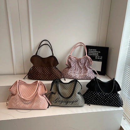 Women's Tote Bags Y2k Fashion Sweet Polka Dot Handbag
