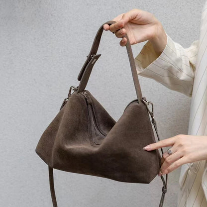 Women's Suede Cow Leather Shoulder Bags