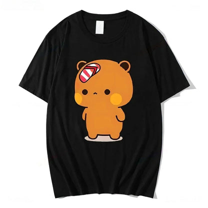 Bubu & Dudu Couple Graphic T-Shirt – Funny Bear Meme Tee