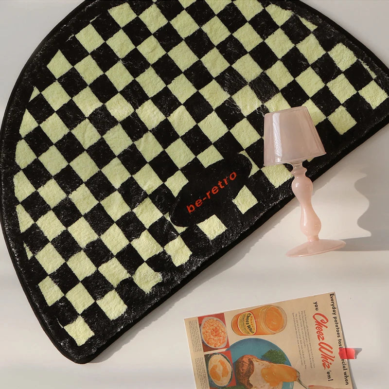 Checkerboard Bathroom Mat – Absorbent Anti-Slip Door Mat