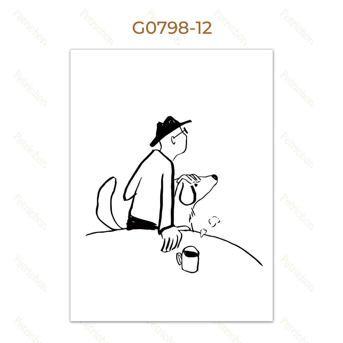 Minimalist Black and White Line Art Canvas Wall Art Print