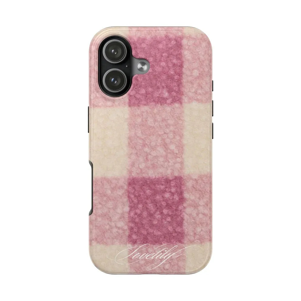 Pink Brown Stripe Phone Case – iPhone 17 16 15 14 13 12 11 XS Pro Max Plus