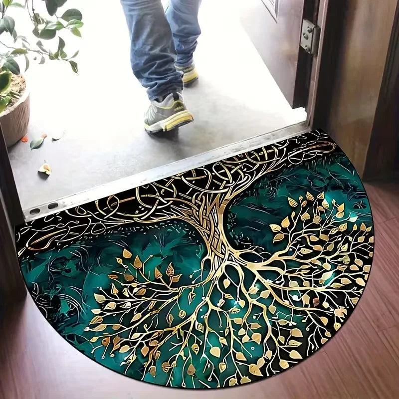 Tree of Life Entrance Doormat Non-Slip Soft Hallway Rug
