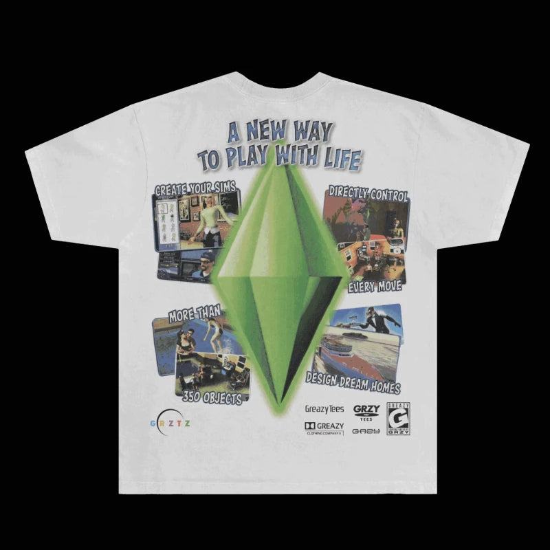 The Sims Graphic Oversized T-Shirt – Vintage Gaming Tee