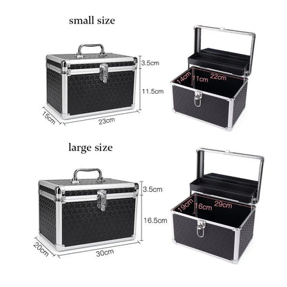 Professional Aluminum Makeup Case with Mirror & Organizer