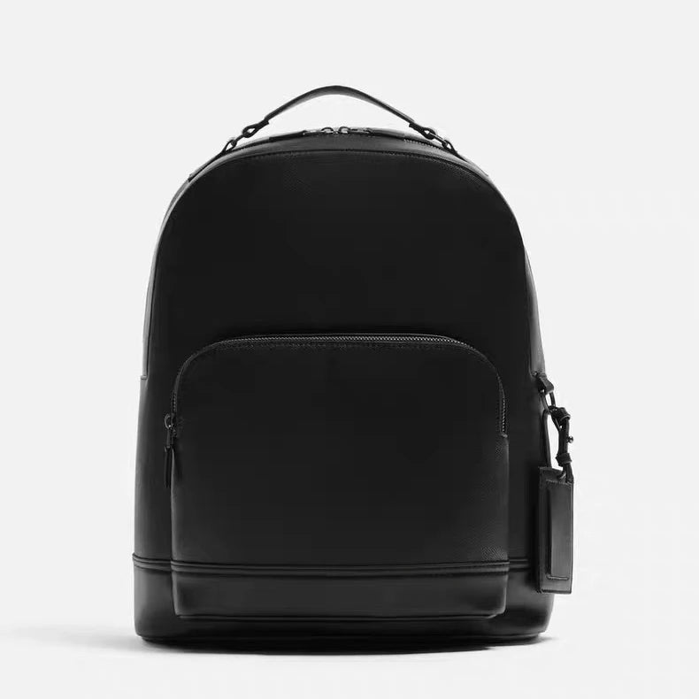 Men's PU Leather Laptop Backpack – Business & School Bag