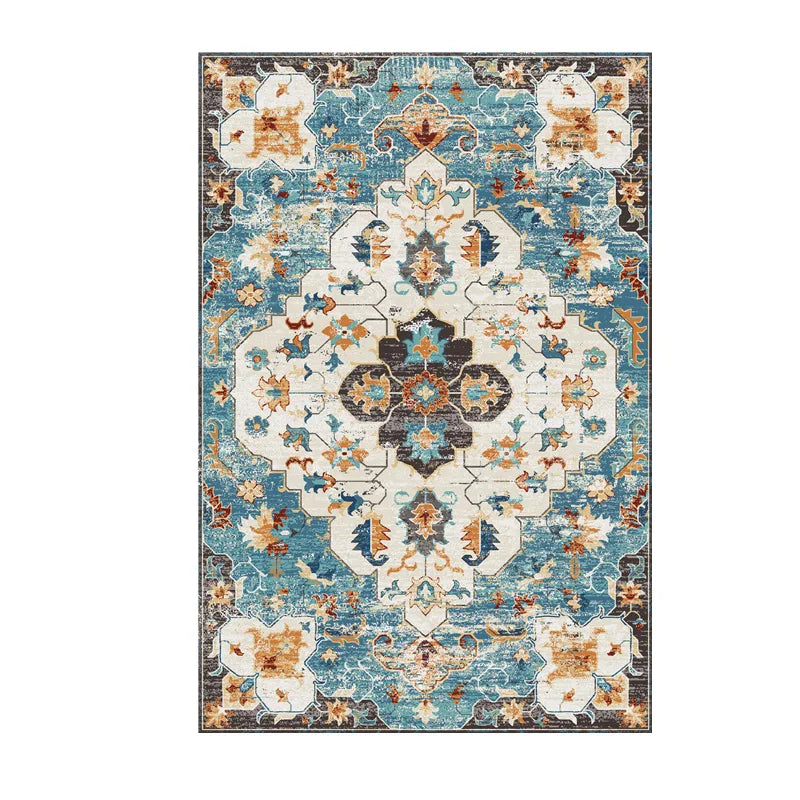 Persian Retro Area Rug – Washable Foldable Cashmere-Feel Carpet