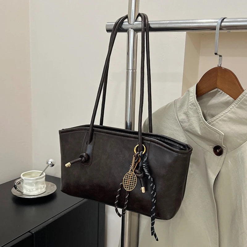 PU Leather Shoulder Bag for Women Y2K