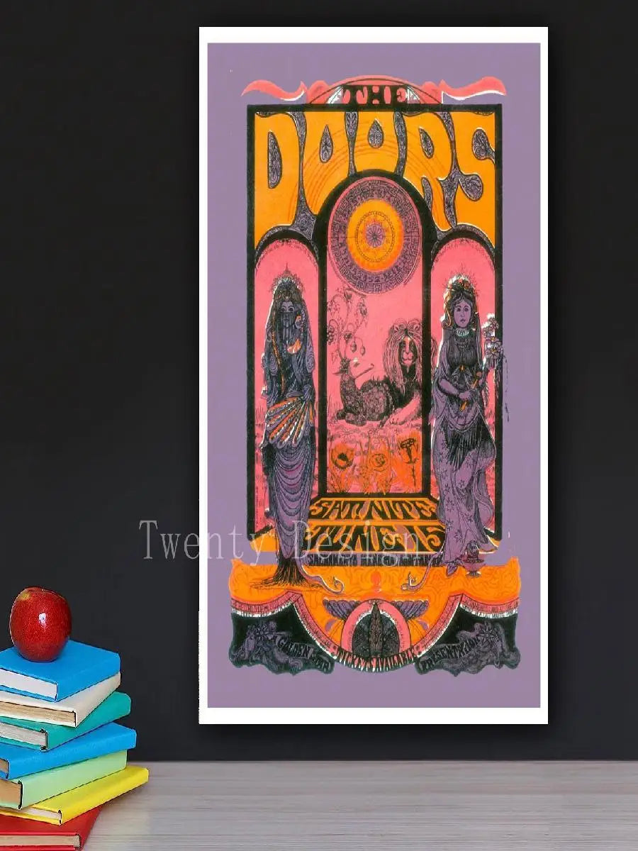 The Doors Vintage Concert Poster – Retro Rock Music Wall Art