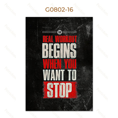 Gym Motivational Quote Wall Art Poster – Bodybuilding Canvas Print