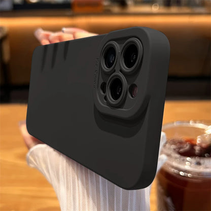 Matte Silicone iPhone Case with Camera Lens Protection