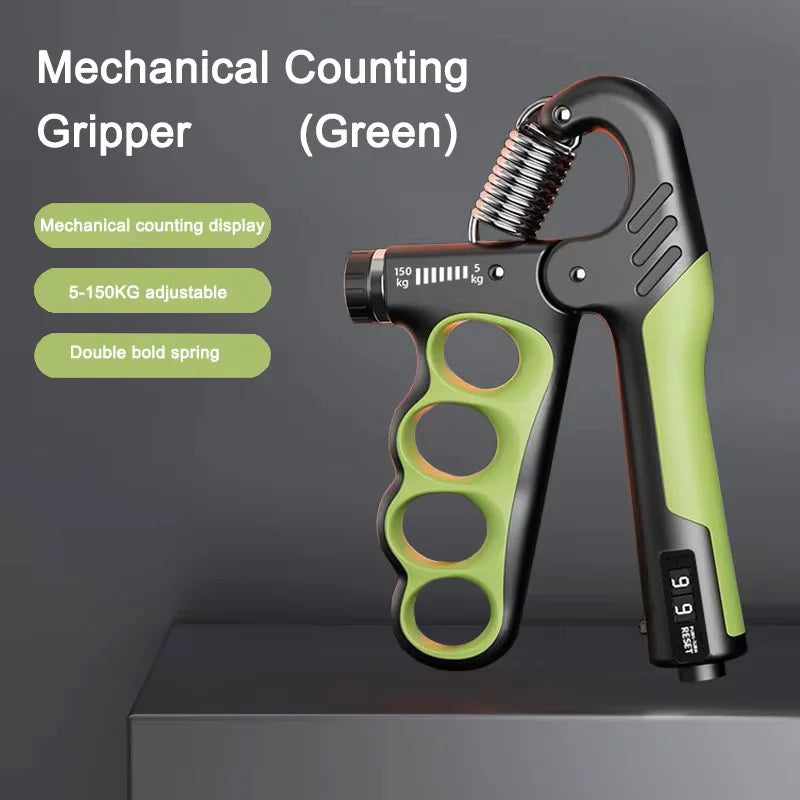 Adjustable Hand Grip Strengthener with Rep Counter 5–150kg