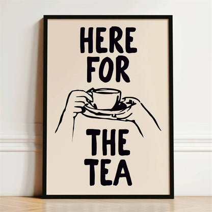Wine & Dine Wall Art Poster – Retro Kitchen Print