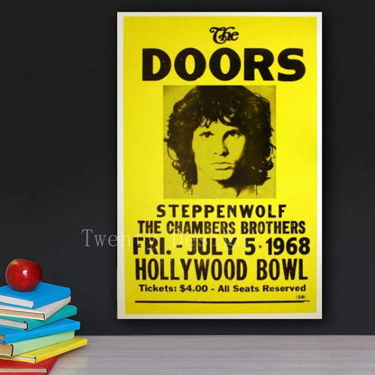 The Doors Vintage Concert Poster – Retro Rock Music Wall Art