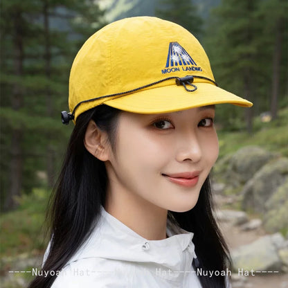 Embroidered Baseball Cap with Drawstring – Quick-Dry Unisex Sun Hat
