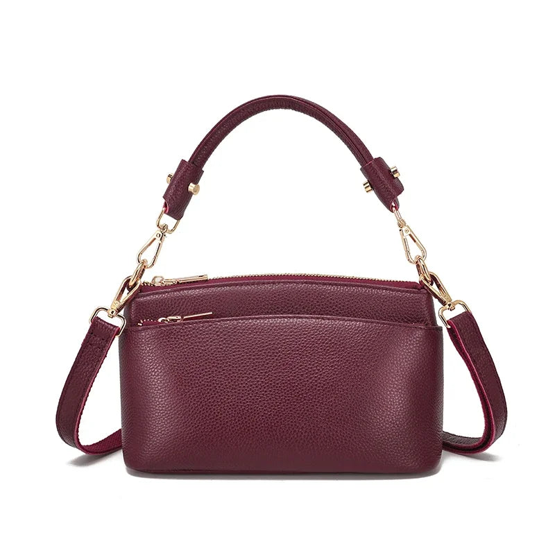 Women Cowhide Genuine Leather Shoulder Bag