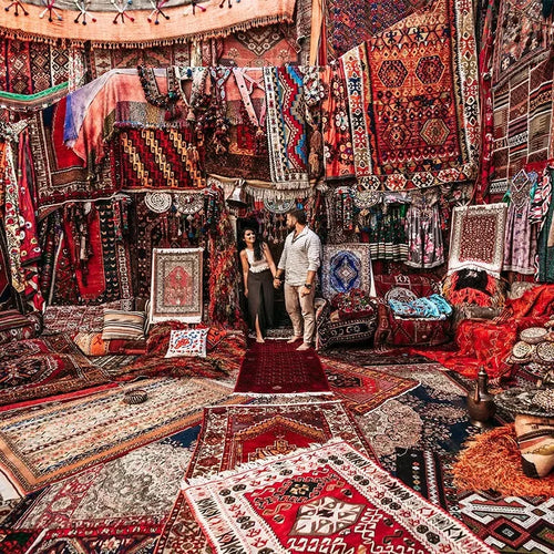 Bohemian Area Rug – Soft Non-Slip Ethnic Style Carpet, Machine Washable