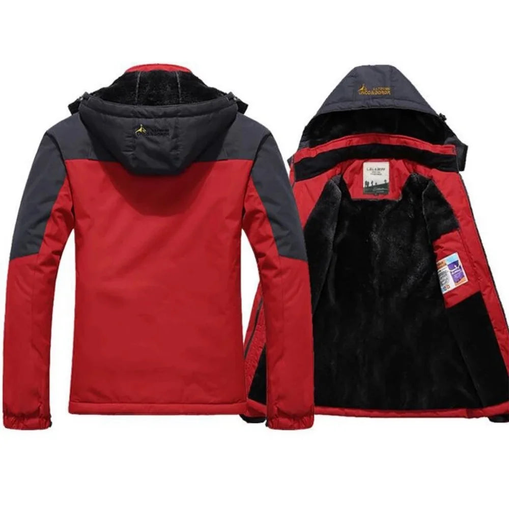 Men's Winter Parka Jacket – Windproof Fleece-Lined Hooded Anorak