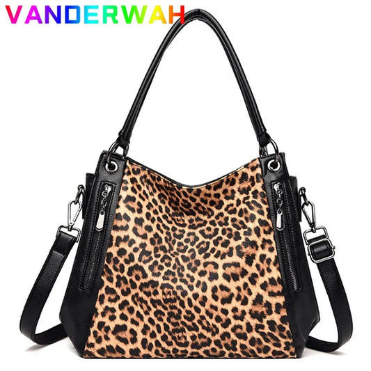 Women's Leopard Bag Luxury Shoulder Crossbody Casual Tote