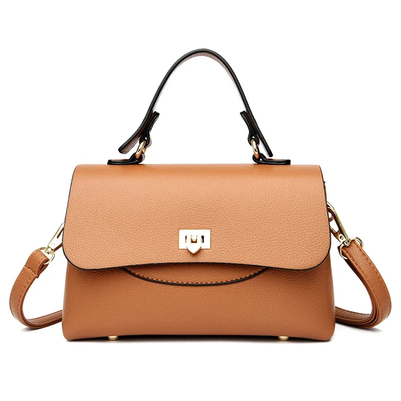 Designer Leather Handbag for Women – Multilayer Crossbody Shoulder Bag