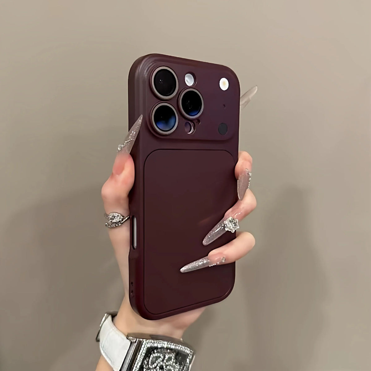 Matte iPhone Case with Lens Protection & Card Slot