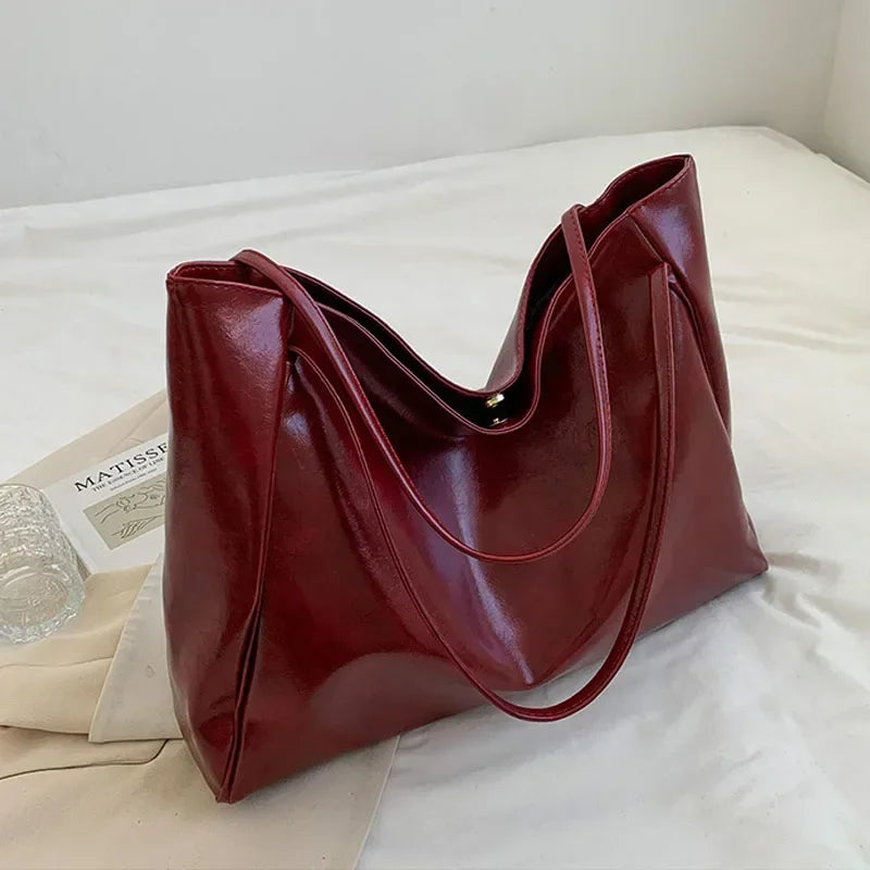 Women Tote Bag Fashion Large Capacity Soft Pu Leather