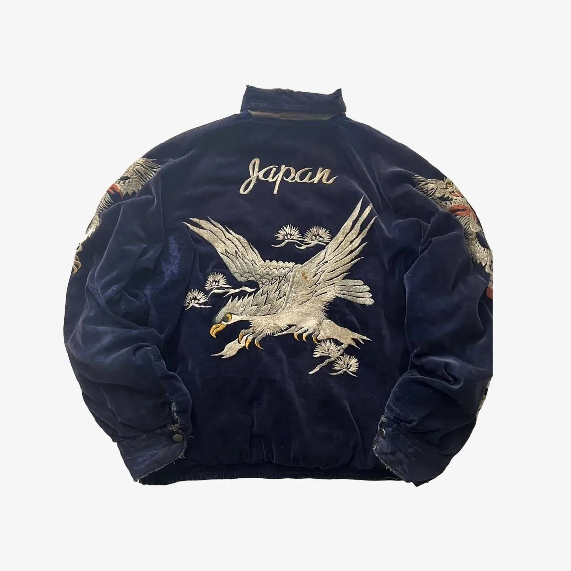 Dragon Embroidered Bomber Jacket – Y2K Harajuku Streetwear