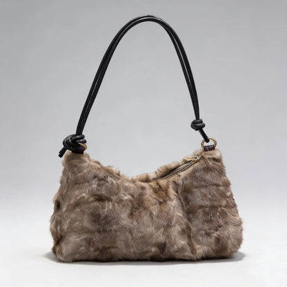 Mink Fur Shoulder Bag – Luxury Women's Crossbody Handbag