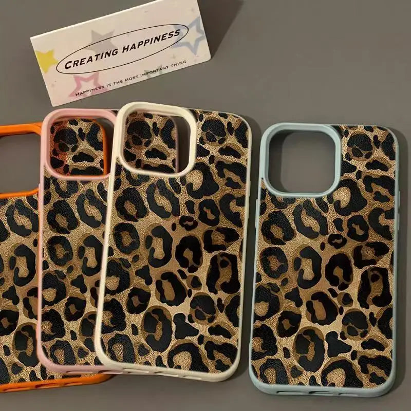 Leopard Print iPhone Case – Brown Animal Print Cover for iPhone 17 16 15 14 13 12 11 XR XS