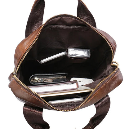 Genuine Leather Men's Crossbody Messenger Bag
