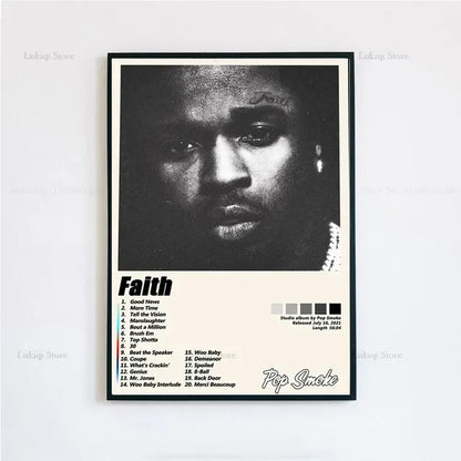 Pop Smoke Faith Album Poster Canvas Wall Art Print