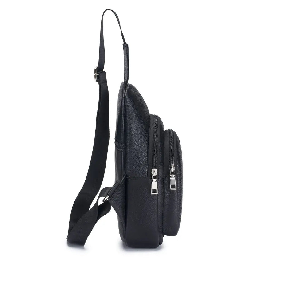Genuine Leather Men's Chest Sling Bag – Crossbody Shoulder Pack